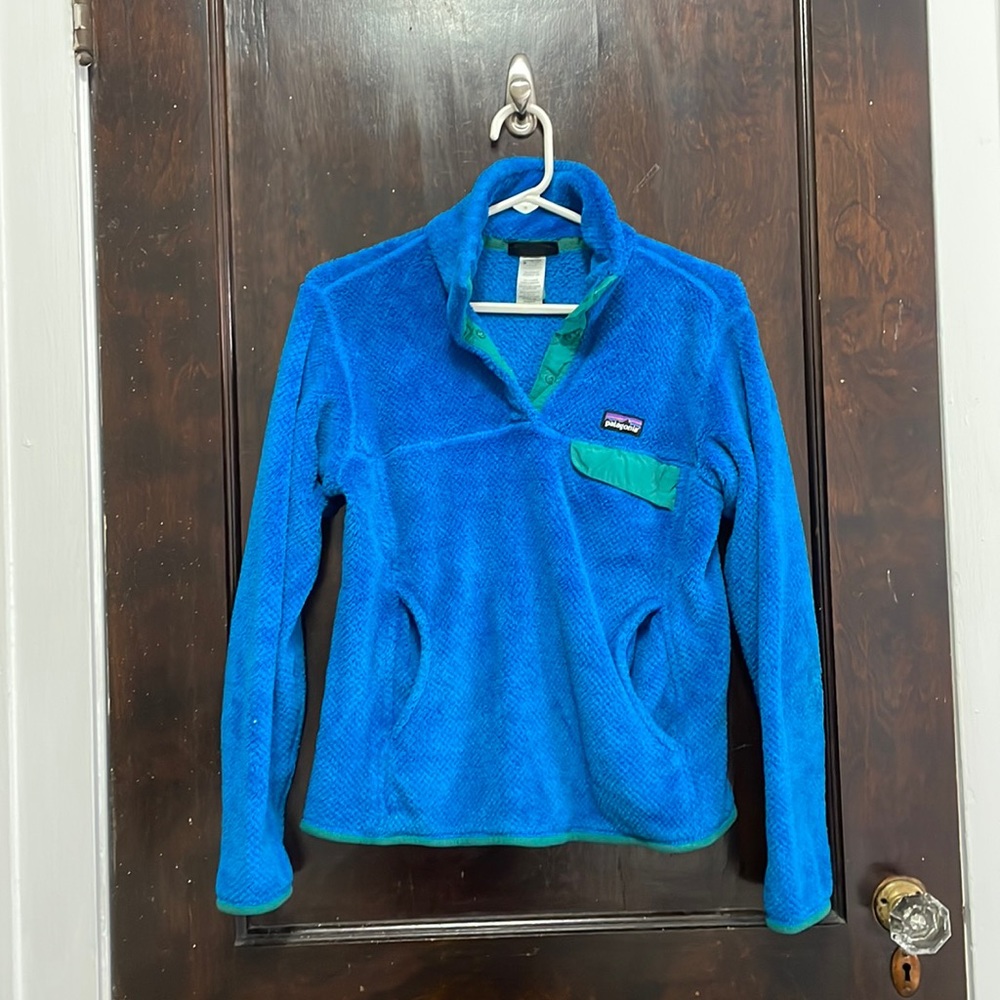 Women’s Patagonia re-tool snap t with pouch in blue